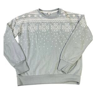 🌟3 for $35🌟 PJ Salvage Pullover Fair Isle Sweatshirt, Cozy‎ Ski Womens S Mint